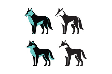 black silhouettes of dogs