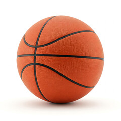 Fototapeta premium basketball isolated on white background. orange basketball on white background.