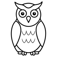 Elegant Owl Outline