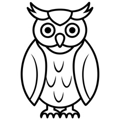 Elegant Owl Outline