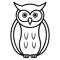 Elegant Owl Outline