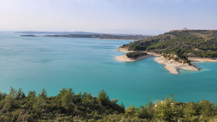 Seyhan Dam Lake, located north of Adana city, offers a relaxing weekend trip with its unique turquoise appearance