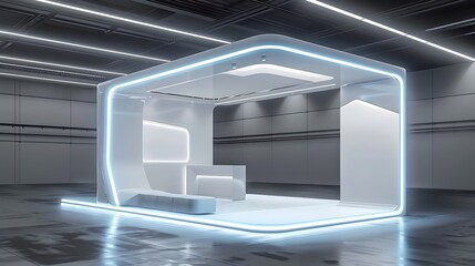 Futuristic Exhibition Stand Design: Modern, Clean, and Sleek