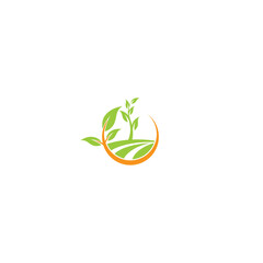 Agriculture logo. Leaf Logo icon isolate on white background