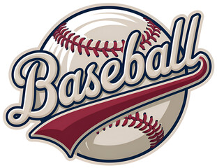 Baseball logo combining baseball ball and baseball letters.