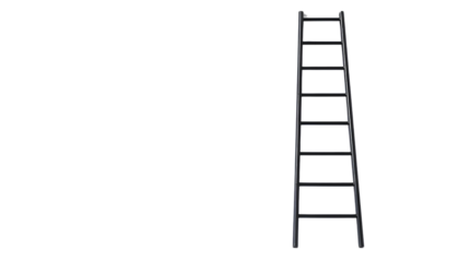 Photo of black metal ladder isolated on transparent background.png