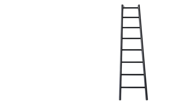 Photo of black metal ladder isolated on transparent background.png