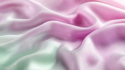 Obraz premium Soft Pastel Pink and Mint Green Silk Fabric Texture