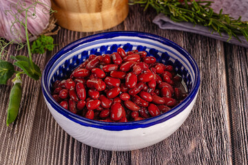 Vegan cuisine canned red kidney beans