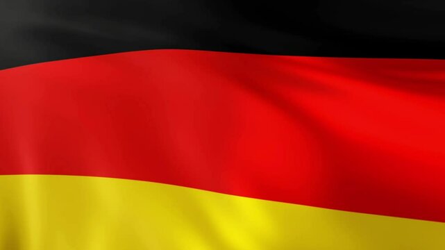 Full frame 3d german flag with clear background in 4k resolution