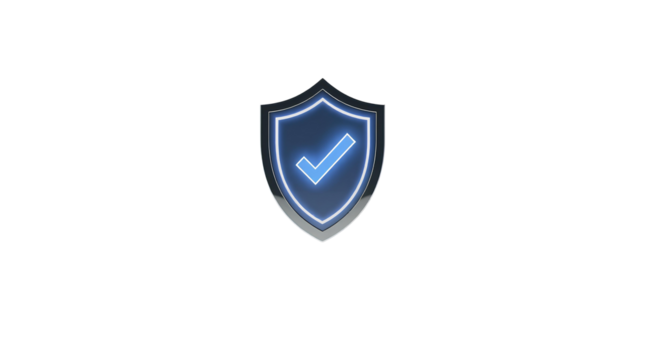 Photo of shield icon with check mark isolated on transparent background.png - Powered by Adobe