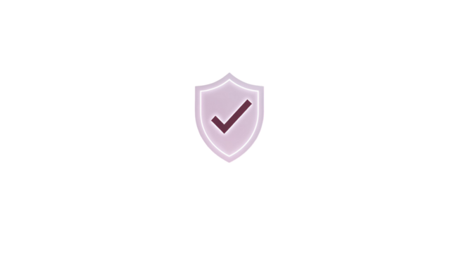 Photo of shield icon with check mark isolated on transparent background.png
