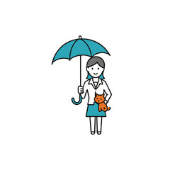 little girl with umbrella