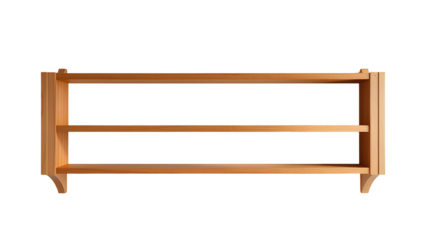 Photo of wooden shelves isolated on transparent background.png