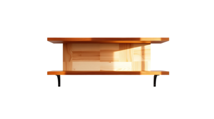 Photo of wooden shelves isolated on transparent background.png