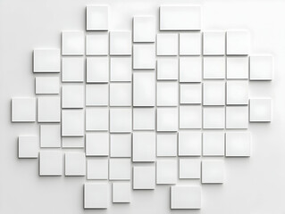 White Square 3D Abstract Background Illustration
