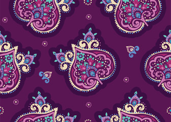Seamless pattern with vintage elements. For fabric, wallpaper, packaging, decoration.