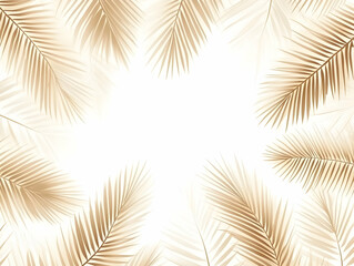 Golden Palm Leaves Illustration Background