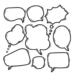 set of comic speech bubbles. Retro empty comic bubbles and elements vector illustration, vintage design, pop art style