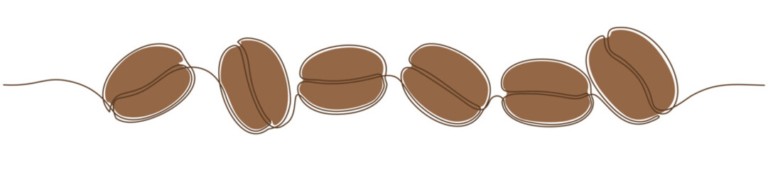 Coffee Bean line art style vector illustration