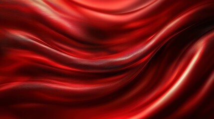 Obraz premium Voluptuous Crimson Waves Fabric Cascade Smooth Silk Texture Abstract Design Pattern Fine Art Style