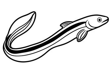 Elegant Ribbon Eel Vector