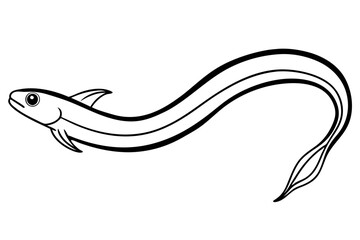 Elegant Ribbon Eel Vector