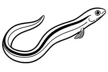 Elegant Ribbon Eel Vector