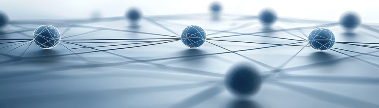 Mesmerizing blue spheres adorned with white dots, an abstract digital art journey into cosmic patterns