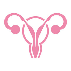 Minimalist Female Reproductive System Vector.