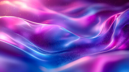 Fototapeta premium Soft flowing waves of purple and pink blend seamlessly, creating a mesmerizing and enchanting visual experience