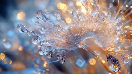 Obraz premium Transformation of Sleet into Beauties of Nature with Warmth and Light