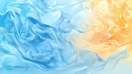 Obraz premium Dynamic flow of blue and yellow waves, abstract background for modern design