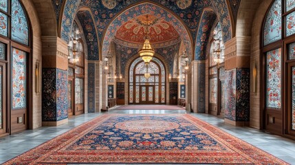 Obraz premium Ornate, grand hall with intricate, decorative elements