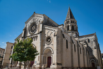 The Cathedral Basilica of Our Lady and Saint Castor or simply Nîmes Cathedral, in the Gard...