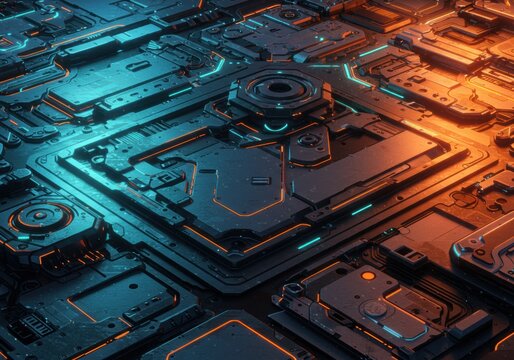 Cybernetic Circuitry: A Futuristic Technological Landscape