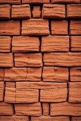 Obraz premium a close up of a pile of red clay bricks stacked on top of each other