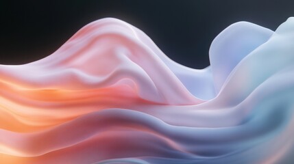 Obraz premium Vibrant flowing neon waves in a dynamic display of color and light across a dark background