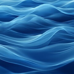 Obraz premium Abstract Blue Waves Digital Art Seamless Pattern