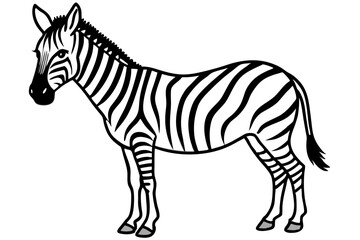 Elegant Zebra Line Art
