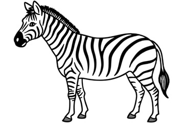 Elegant Zebra Line Art