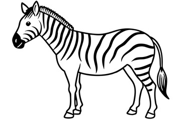 Elegant Zebra Line Art