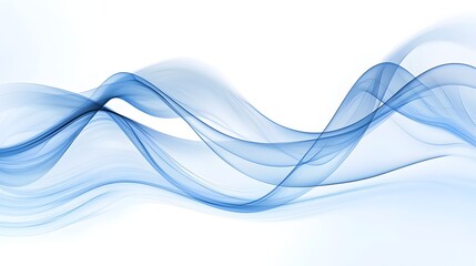 visualization of a flowing wave like blue smoke pattern gracefully fading into a clear fresh air background  This digital graphic design features a dynamic elegant and minimalist aesthetic
