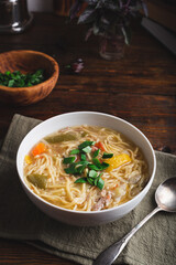 Bowl of Duck Noodle Soup