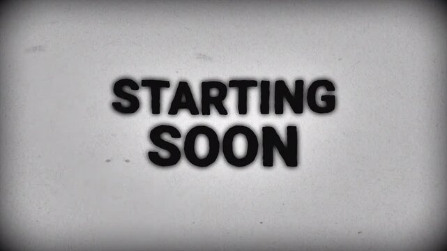 Grunge style starting soon animated overlay for live streaming