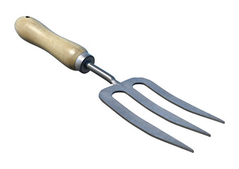 3D Rendering Small  Pitchfork on White