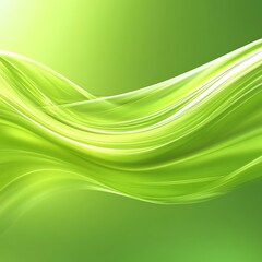 Abstract Green Wave Flowing Design