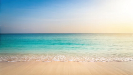 Obraz premium serene beach scene with gentle waves lapping at shore, showcasing smooth gradient of light fading into shadows