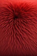 Fototapeta premium a close up of a red furry pillow with a heart shaped design
