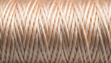 Fototapeta premium Fine thread spool with intricate weaving patterns and soft texture